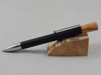 Drehkugelschreiber mit Edelstahlspitze Nr. 18, R&auml;uchereiche + Olive // Gro&szlig;raummine // Preis: 45,00 &euro;
