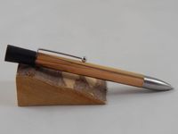 Drehkugelschreiber mit Edelstahlspitze Nr. 21, Olive + R&auml;uchereiche // Preis: 45,50 &euro;
